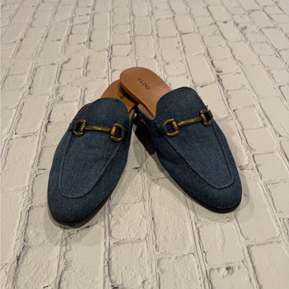 ALDO mancot women’s  Denim Loafers Size 10